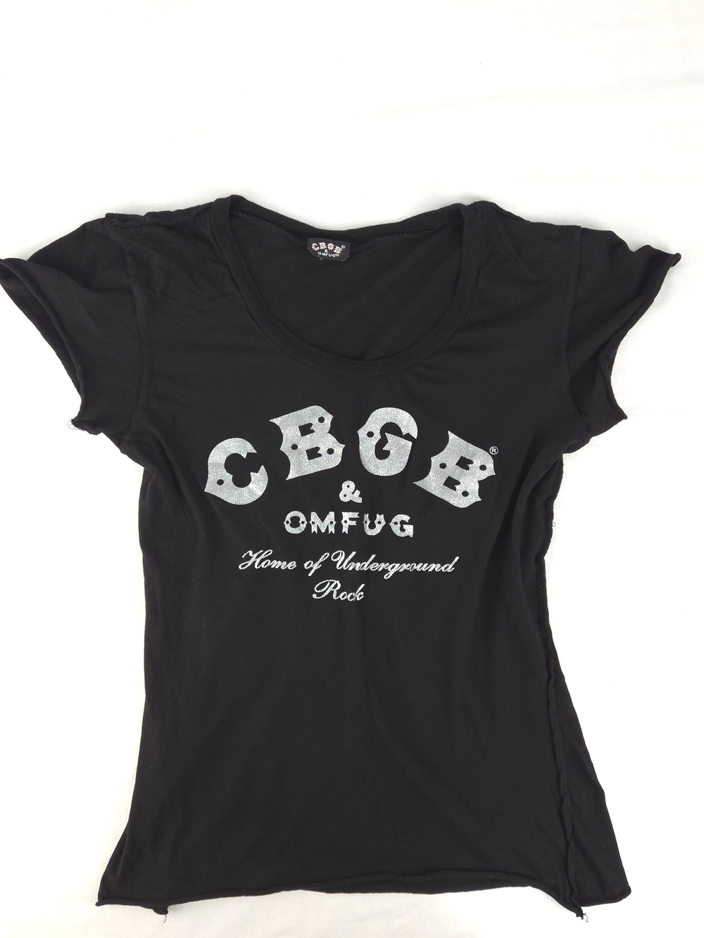 CBGB Women's Black Graphic Tee - Rock Logo Short Sleeve